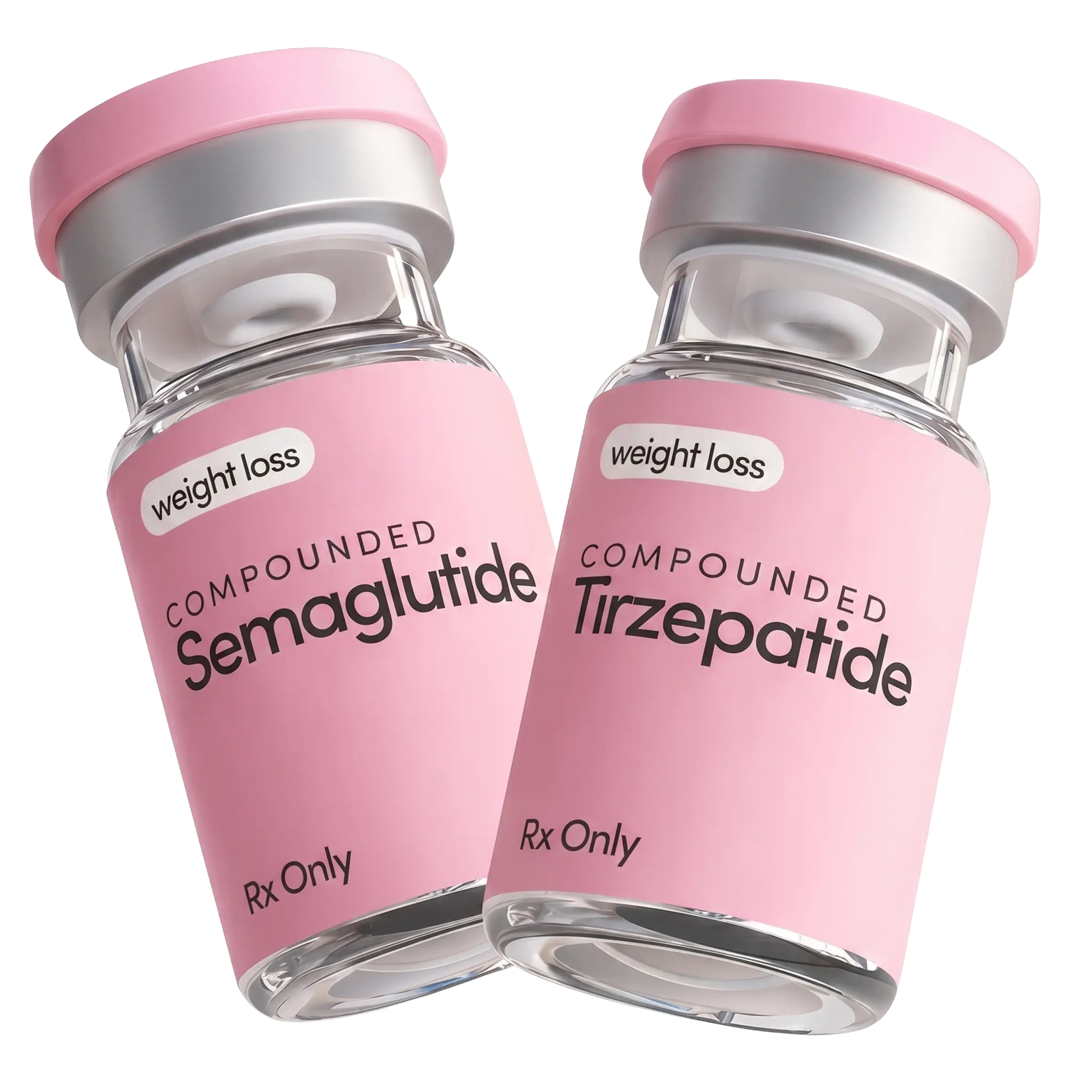 Compounded semaglutide and tirzepatide vials