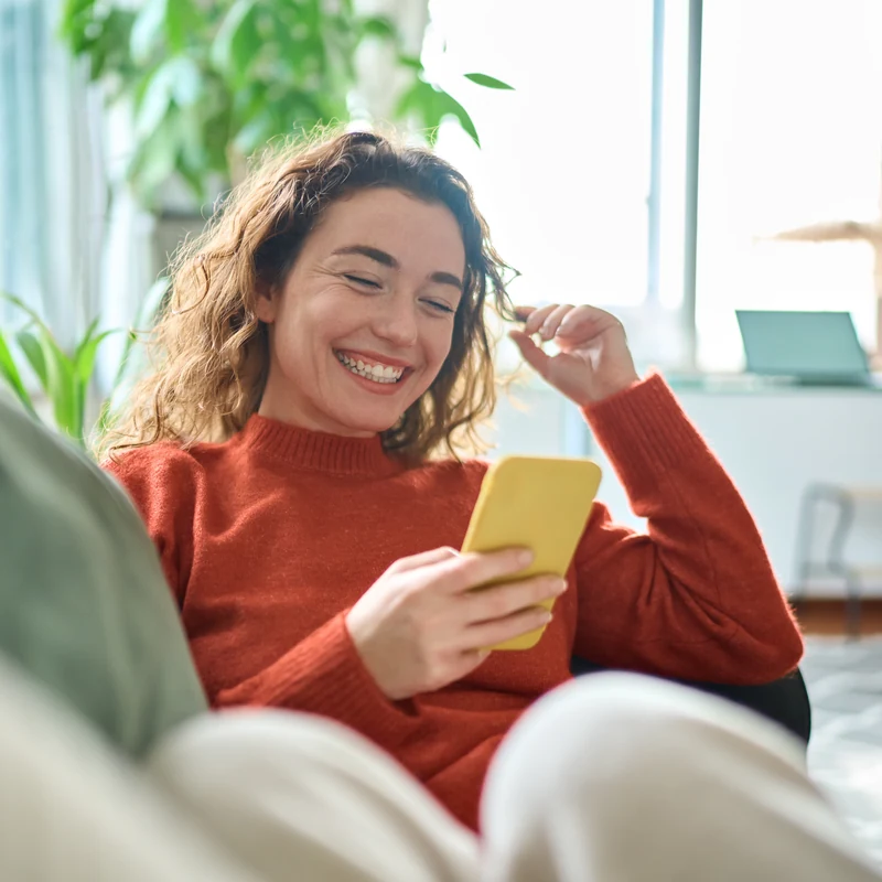 Woman on a telehealth video consultation from home